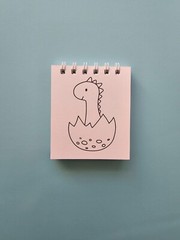 Dino and Dragons Mini Coloring Book for kids and Adults. Mini Coloring Books