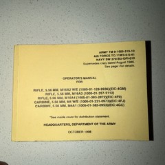 TM9-1005-319-10 M16A2/A3/A4 Operators Manual 1998 Original