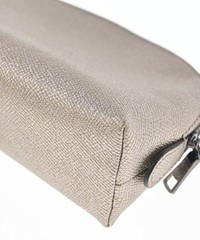 Coach Gold Leather Zip Pouch Women 7in x 4.3in x 2.4in Auth