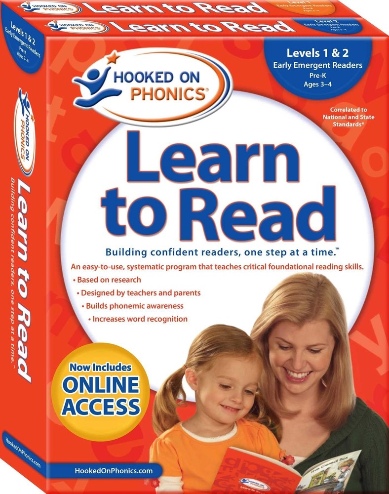 Hooked on Phonics Learn to Read – Levels 1&2 Complete Early Emergent Readers