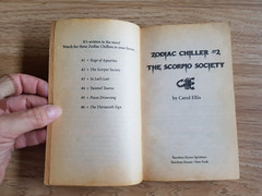 THE SCORPIO SOCIETY by CAROL ELLIS 1995 Random House Sprinters ZODIAC CHILLERS