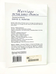 Marriage In The Early Church David G. Hunter Wipf and Stock Publishers *READ*