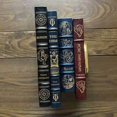 Easton Press Lot 4 SciFi Moon Pool Tau Zero Macroscope More Than Human Leather