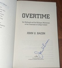 OVERTIME By John U. Bacon *NEW* AUTOGRAPHED Signed Edition