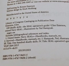 100 Deadly Skills: The NAVY SEAL Operative’s Guide by Clint Emerson 2015 PB
