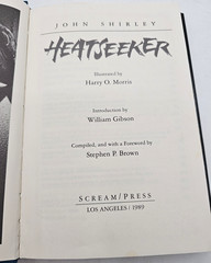 Heatseeker John Shirley 1989 1st Edition HC Scream Press Morris Illustrated