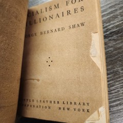 Vintage Socialism For Millionaires George Bernard Shaw Little Leather Library