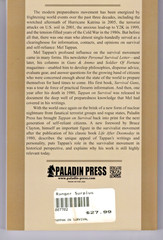 Tappan On Survival / Paladin Press / 2006 / Paperback / Very Good Condition