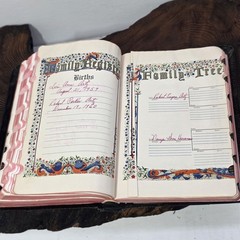 Vintage 1945 Holy Bible KJV Red Letter Concordance World Publishing Family