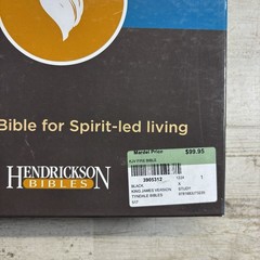 FireBible KJV Study Bible Bonded Leather Black Spirit-Led Living Hendrickson