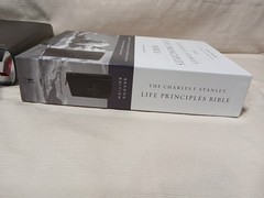 NASB Charles F. Stanley Life Principles Bible 2nd Edition Leathersoft with Box