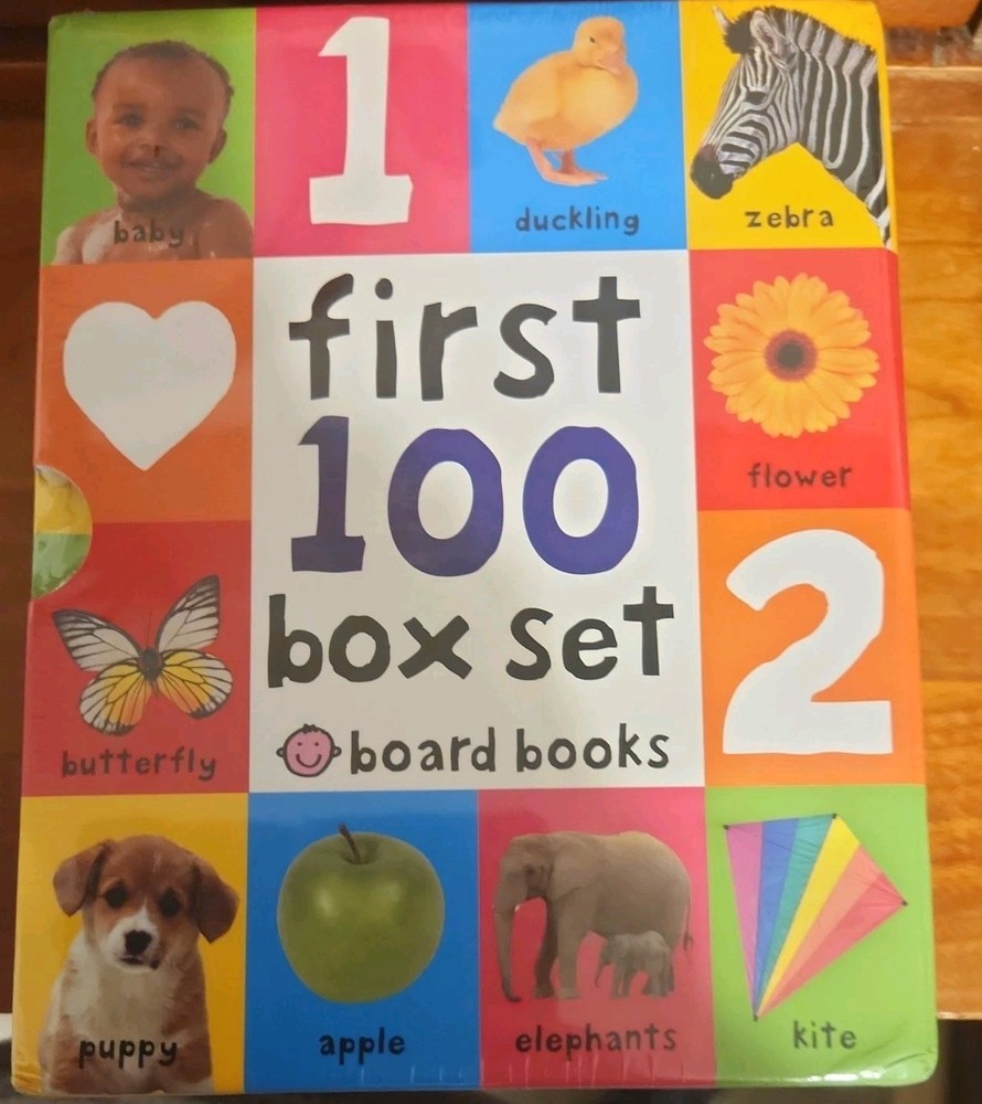 First 100 Board Book Box Set (3 Books) : First 100 Words, Numbers, Colors Shapes