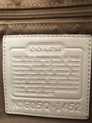 Coach White Shoulder Bag Ladies Handbag 10.6×10.2×1.6 in Authentic