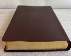 NCV Center Column Reference Bible Burgundy Bonded Leather Red Letter