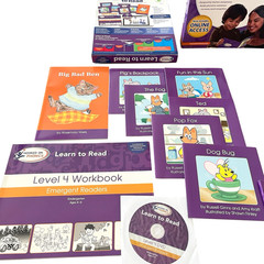 HOOKED ON PHONICS: LEARN TO READ Level 3-4 Emergent Readers Kindergarten Age 4-6