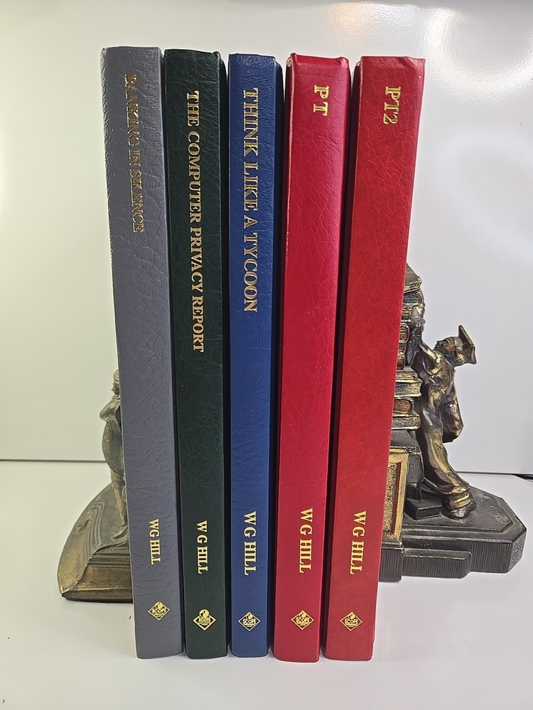 Lot Of 5 – W G Hill Books PT, PT2, Tycoon, Computer Privacy & Banking In Silence