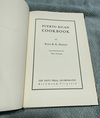1948 Antique Puerto Rican Cook Book by Elizabeth B. K. Dooley Cookbook Vintage