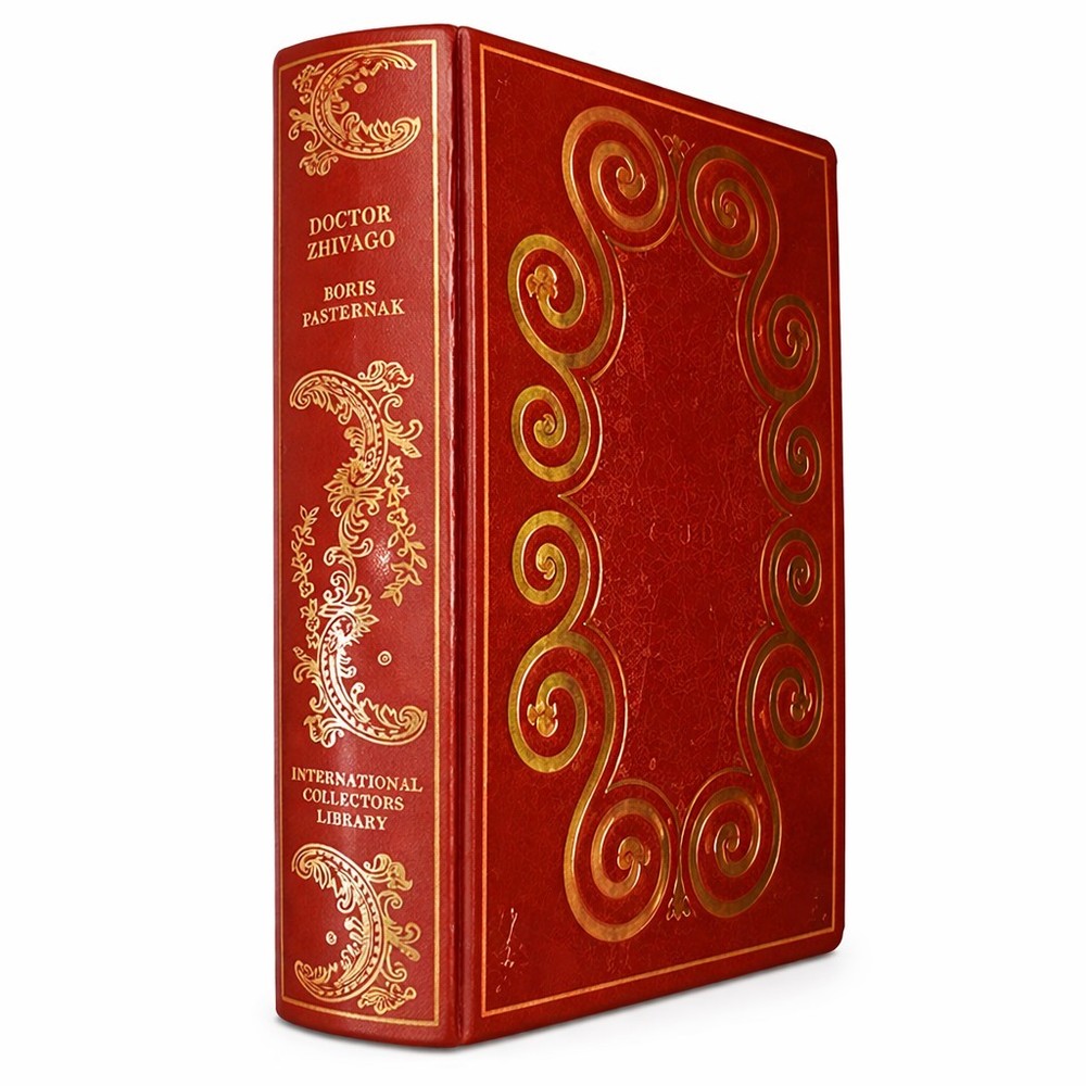 Doctor Zhivago Decorative Hardcover Red Gilt Book Dark Academia Library Decor