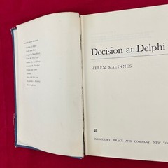 Vintage 1960 Decision At Delphi Helen MacInnes Hardcover Book – Discard