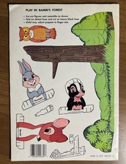 BAMBI Golden STICKER FUN 1988 Coloring Book Pre-Cut Stickers Lick Stick
