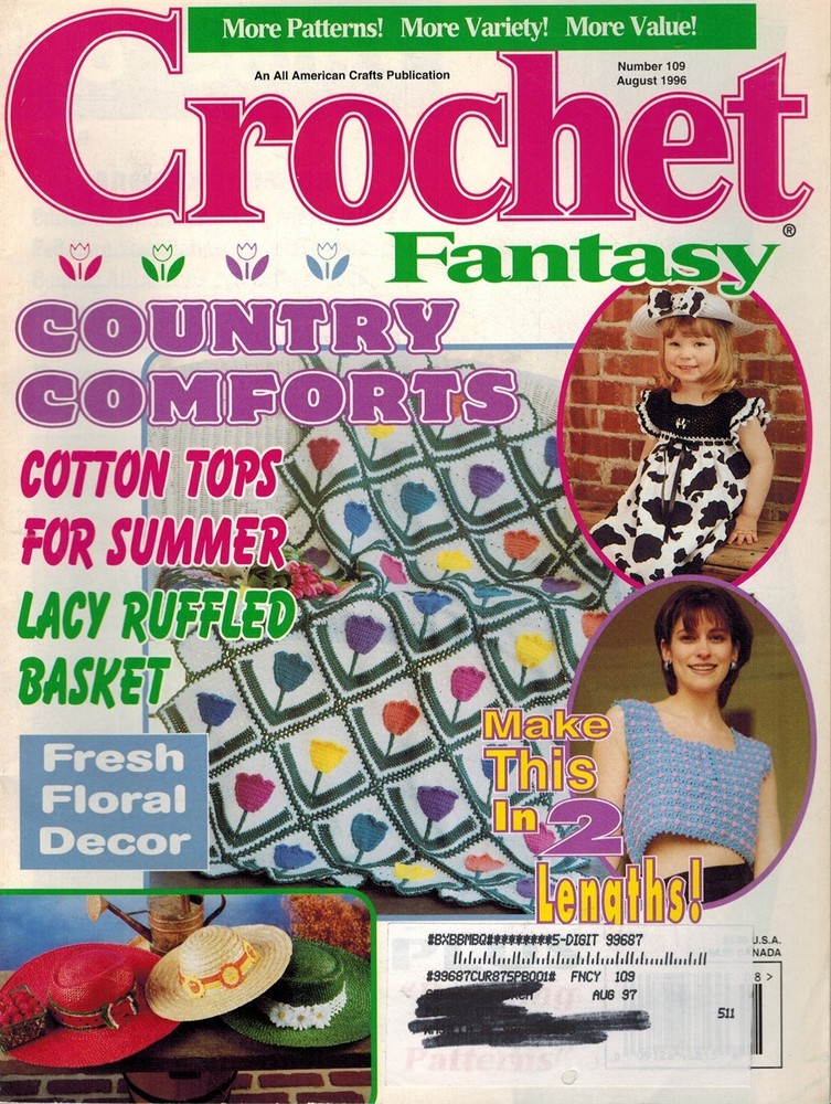 CROCHET FANTASY AUGUST 1996, NO. 109 Single_Issue_Magazine