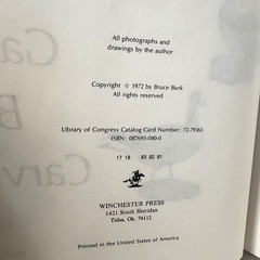 VTG GAME BIRD CARVING HB Book by Bruce Burk (1972) with Dust Jacket