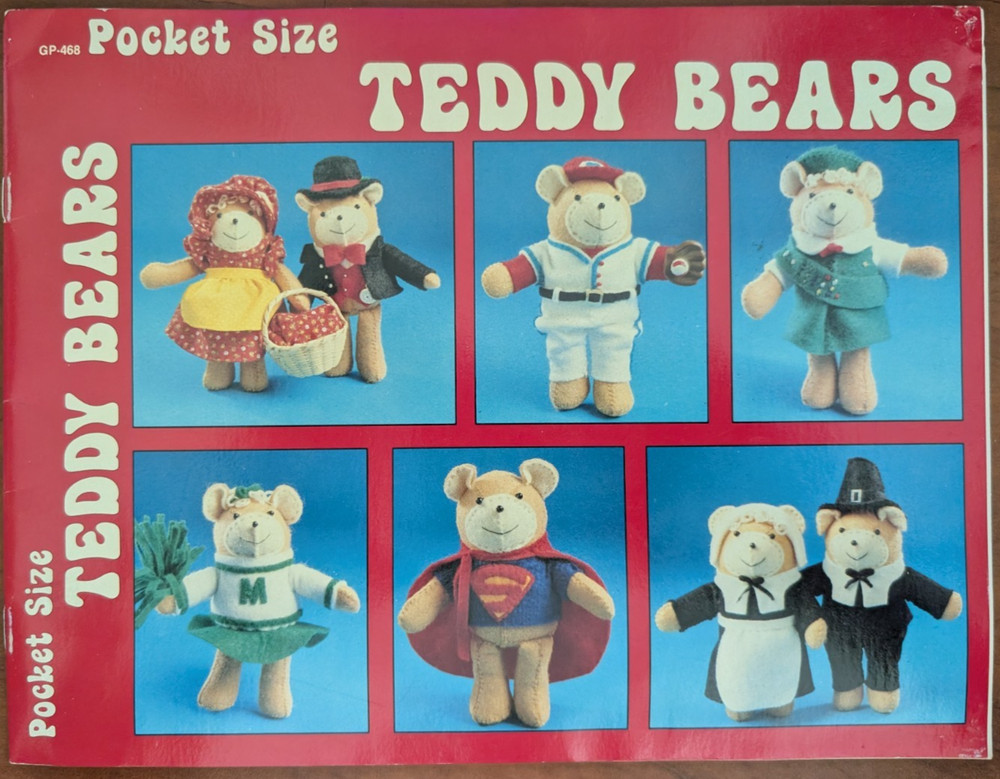 POCKET SIZE TEDDY BEARS By Barbara Haysom how-to w/patterns-insturctions26 pages