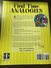 First Time Analogies. Grades K-2. Dianne Draze. Mary Lou Johnson