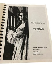 Shadows in the 90’s: The Dark Shadows Concordance 1991 Fanzine Kathleen Resch