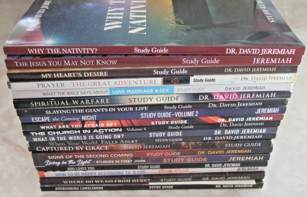 DR. DAVID JEREMIAH CHRISTIAN STUDY GUIDES LOT OF 19 NO DUPLICATES VGC #3