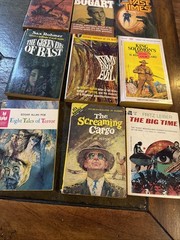 Lot Of 9 1970s 1960s Sci Fi Books Rohmer, Leiber, Wells, Poe, Bloch