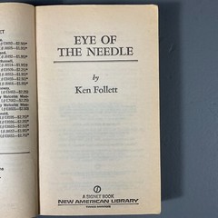 Eye Of The Needle by Ken Follet Arbor House Publishing Vintage Paperback 1979