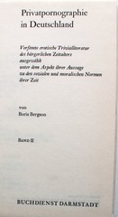 Private Pornographie in Deutschland 1+2 Bergson 1st Ed 1st Pr 1975 [188]