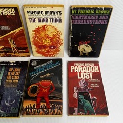 Fredric Brown Vintage Paperback Book Lot 1950s, 60s, 80s Sci Fi
