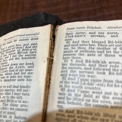Holy Bible Pronouncing National Bible Press Undated Leather Antique
