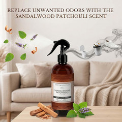 Odor Eliminating and Refreshing Linen and Room Spray, Sandalwood Patchouli, 16 O