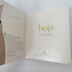 „New” Hop, Hardcover Little Simon by Jorey Hurley. Kind book 5.5″x6″x0.75″