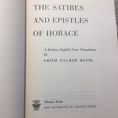 The Satires And Epistles Of Horace Horace 1959 University Of Chicago Press Book