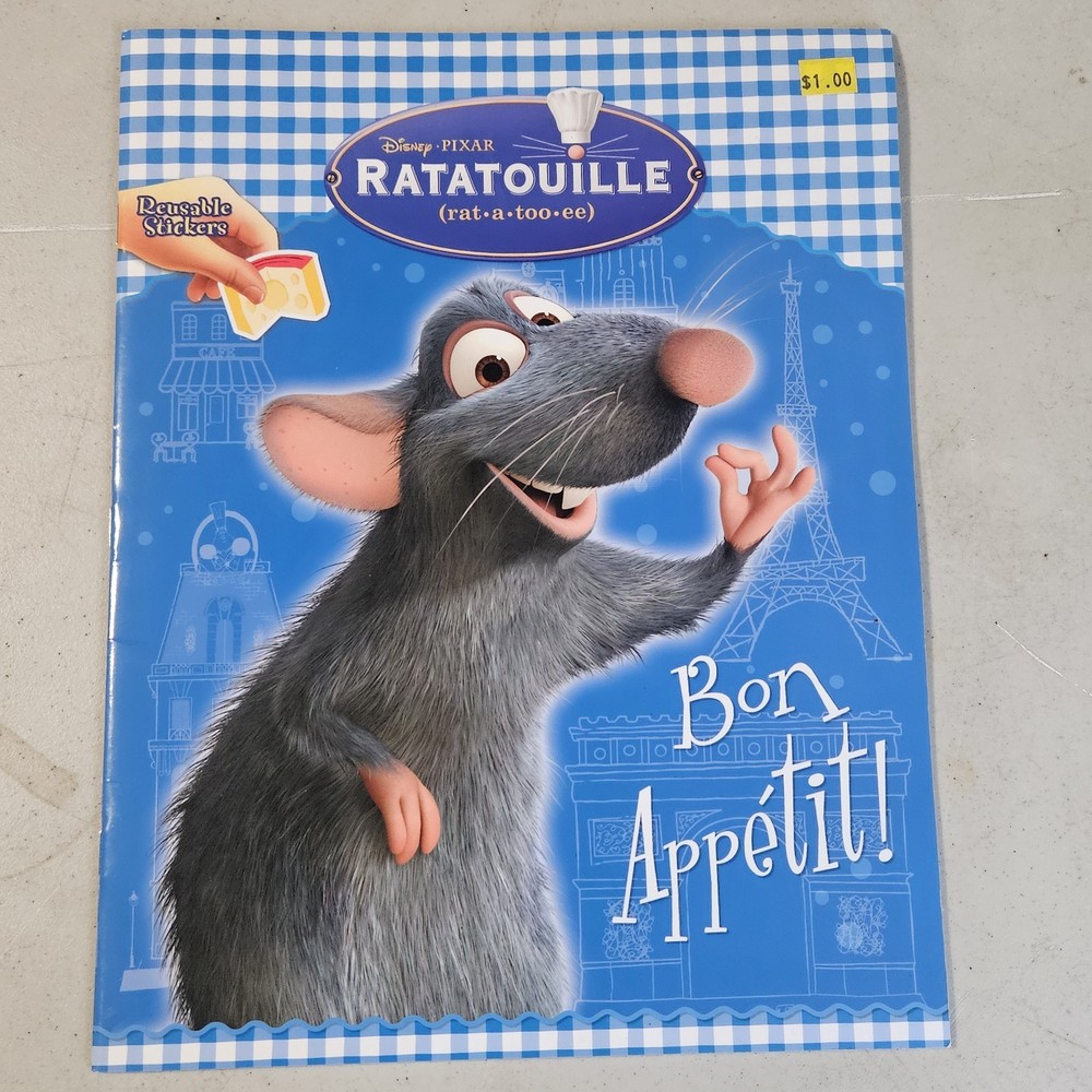 Bon Appetit! by RH Disney Staff (2007, Trade Paperback) Reusable Sticker Book