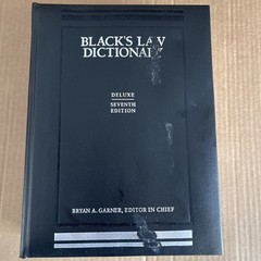 Black’s Law Dictionary, 7th Deluxe Edition Bryan A. Garner hardcover