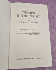 Tender Is the Night by F Scott Fitzgerald HC 1962 Charles Scribner’s Sons VTG