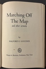 Marching Off The Map And Other Sermons by Halford E. Luccock 1952
