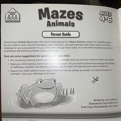 Mazes: Animals: Ages 4-6 (Activity Zone) by Jennifer Neumann Brand New 2004