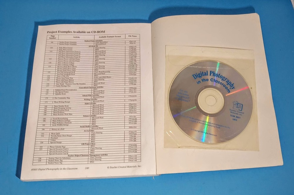 „Digital Photography in the Classroom” w/CD-Photography Book-240 pages-pre-owned
