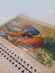 Book Of Various Super Heros Small Posters And Cards USED SEE Photos