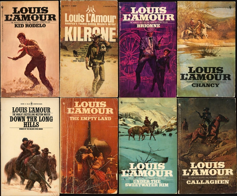 Western Action Adventure Lot of 8 Paperback by Louis Lamour