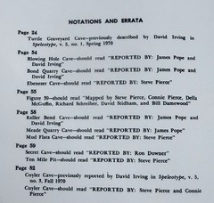 Descriptions of Tennessee Caves by Larry Matthews 2000 SC Dept of Env & Cons G