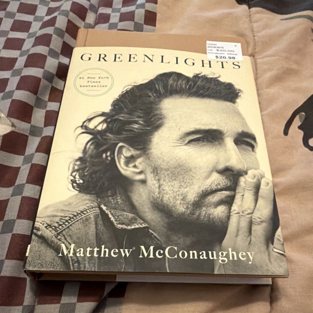 Greenlights by Matthew McConaughey Hardcover Biography Personal Growth Book