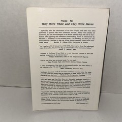 They Were White and They Were Slaves Michael A Hoffman II 4th Ed 1992 History