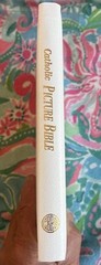 CATHOLIC PICTURE BIBLE – WHITE LEATHER, GILDED PAGE EDGES